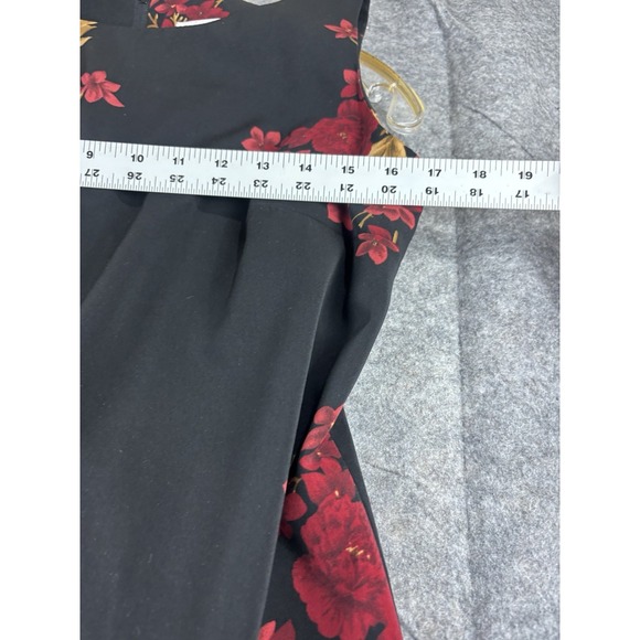 Vintage Studio I Women's 8 Black and Burgandy Floral Maxi Dress Lorelei Gilmore - Picture 2 of 9